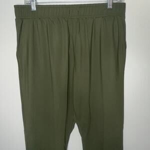 Zyia Active Women's Size Large Olive Green Nylon & Spandex Jogger Pants Pockets